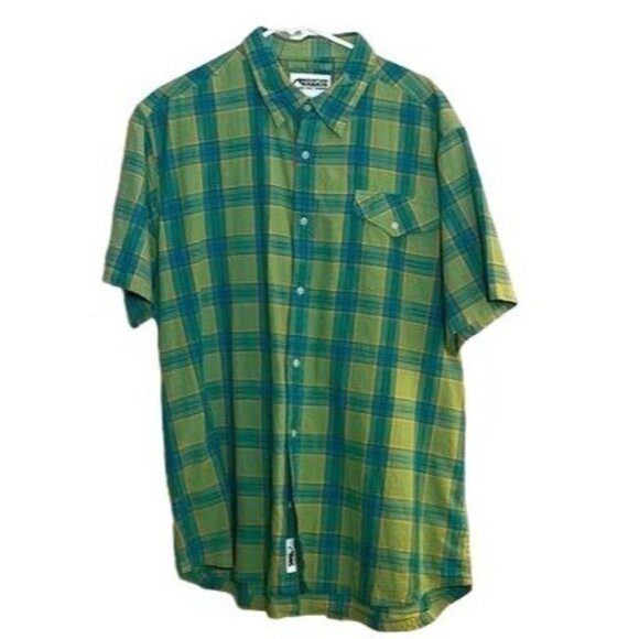 Mountain Khakis | Flannel Short, Sleeve Shirt | Size: XL | Green, Blue, Yellow - Picture 1 of 14